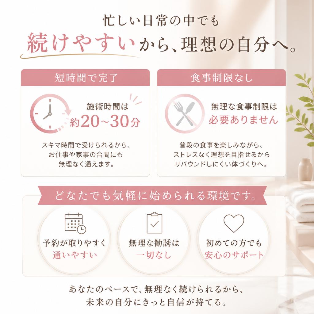 手軽に続けられる施術