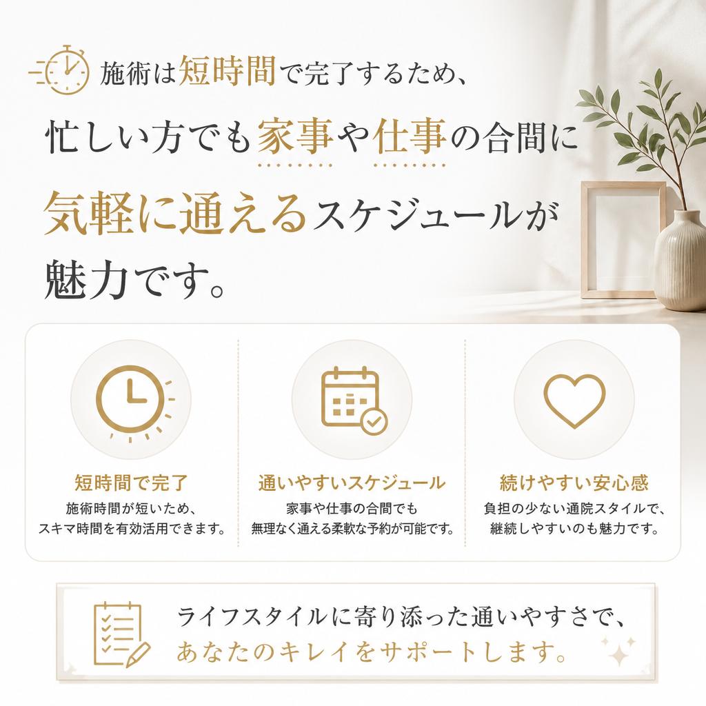 便利な施術時間