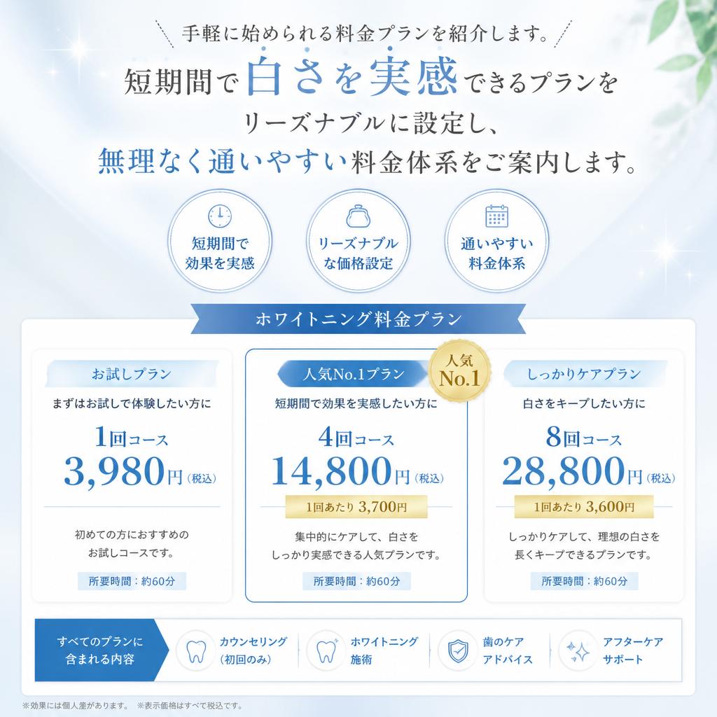 リーズナブルな料金プラン